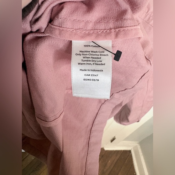 Talbots Safari Jacket | Dusty Pink Cotton Twill Utility Jacket | Size XL - Picture 10 of 10